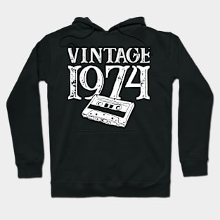 50 Year Old Gifts Vintage 1974 Cassette Tape 50th Birthday Hoodie